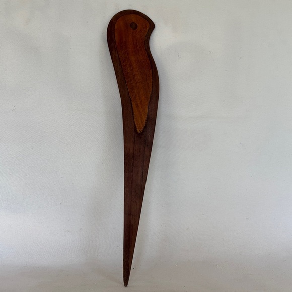 VINTAGE WOODEN BIRD SHAPED LETTER OPENER - Picture 4 of 9